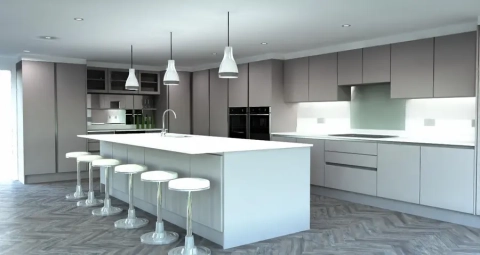 Sleek Handleless Kitchen