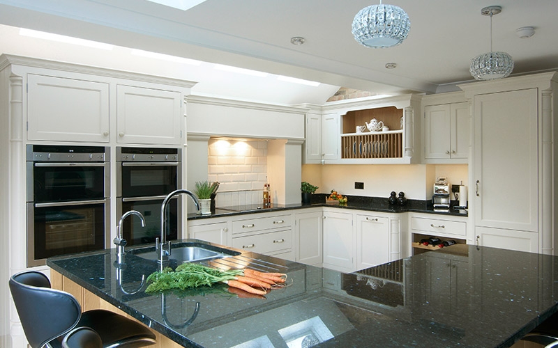 White Open Plan Kitchen Design